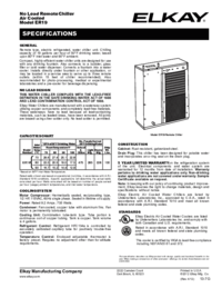 Um das Dokument anzuzeigen Elkay ER191 Spezifikationsblatt